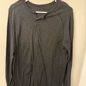 Men's Gray lulu Henley Shirt